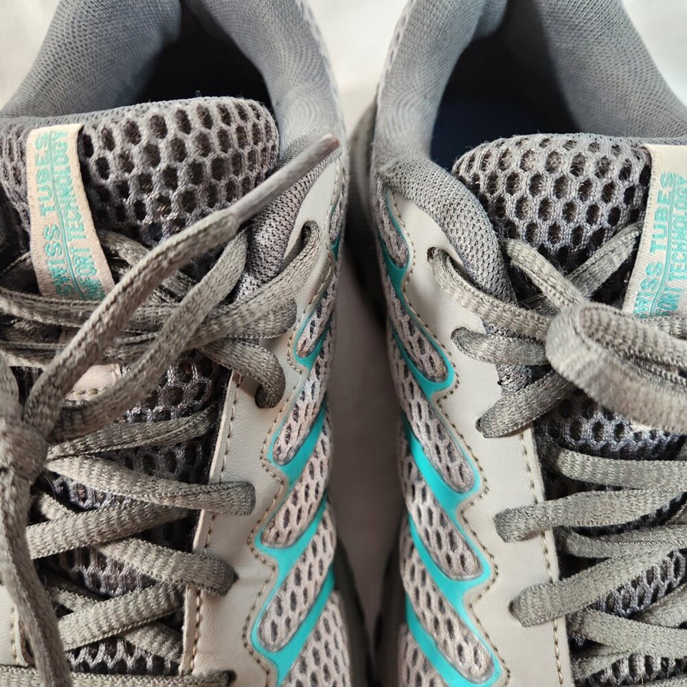 KSwiss Tubes Womens Size 7 Turquoise,  Black And Gray Sneakers VG Fast Ship - Picture 3 of 16